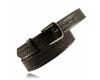Boston Leather 1.5" Trouser Belt Basketweave Leather - Black